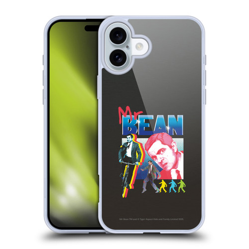 Mr. Bean Graphic Art Bike Soft Gel Case for Apple iPhone 16 Plus