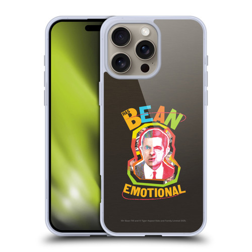 Mr. Bean Graphic Art Bean Emotional Soft Gel Case for Apple iPhone 16 Pro Max