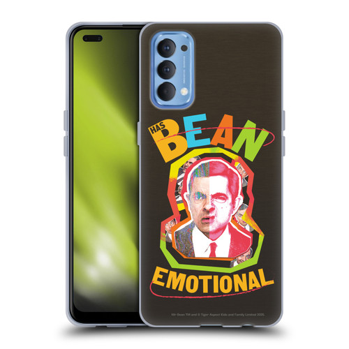 Mr. Bean Graphic Art Bean Emotional Soft Gel Case for OPPO Reno 4 5G