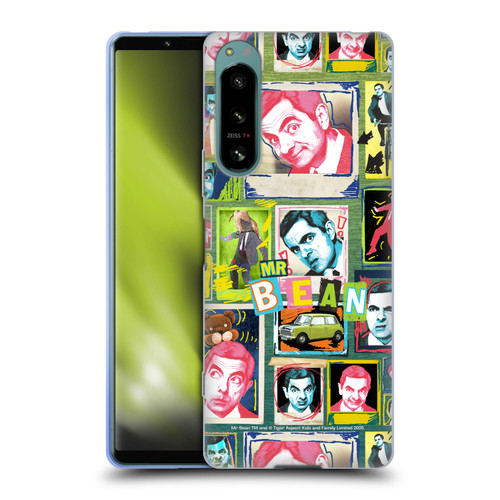 Mr. Bean Graphic Art Collage Soft Gel Case for Sony Xperia 5 IV