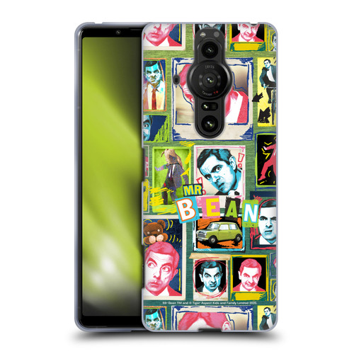 Mr. Bean Graphic Art Collage Soft Gel Case for Sony Xperia Pro-I