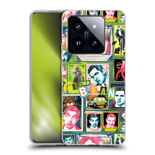Mr. Bean Graphic Art Collage Soft Gel Case for Xiaomi 14 Pro