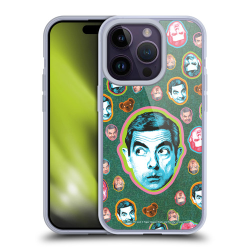 Mr. Bean Key Art Collage Soft Gel Case for Apple iPhone 14 Pro