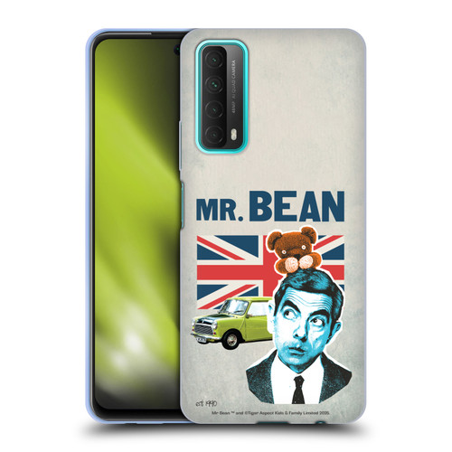 Mr. Bean London Art With Teddy Soft Gel Case for Huawei P Smart (2021)