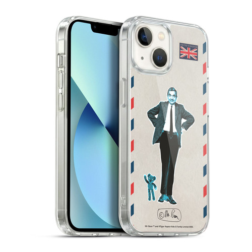 Mr. Bean London Art Postcard Soft Gel Case for Apple iPhone 13