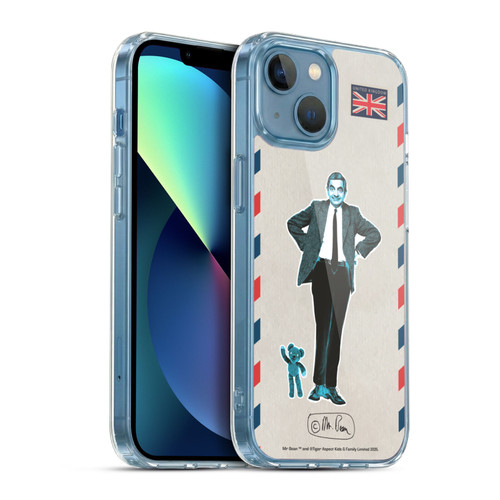 Mr. Bean London Art Postcard Soft Gel Case for Apple iPhone 13 Mini & MagSafe