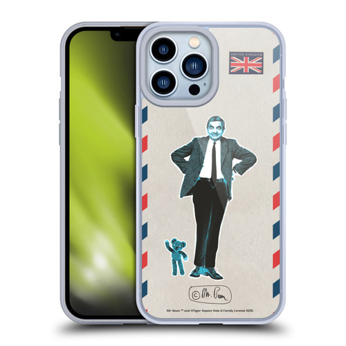 Mr. Bean London Art Postcard Soft Gel Case for Apple iPhone 13 Pro Max