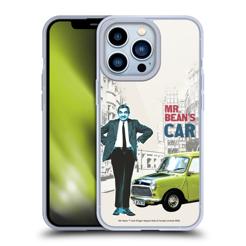 Mr. Bean London Art With Car Soft Gel Case for Apple iPhone 13 Pro