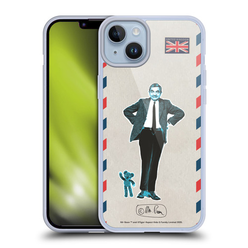 Mr. Bean London Art Postcard Soft Gel Case for Apple iPhone 14 Plus