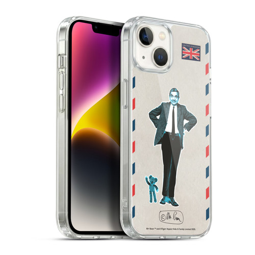 Mr. Bean London Art Postcard Soft Gel Case for Apple iPhone 14 Plus & MagSafe