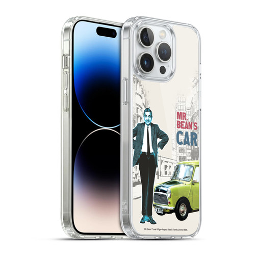 Mr. Bean London Art With Car Soft Gel Case for Apple iPhone 14 Pro Max & MagSafe