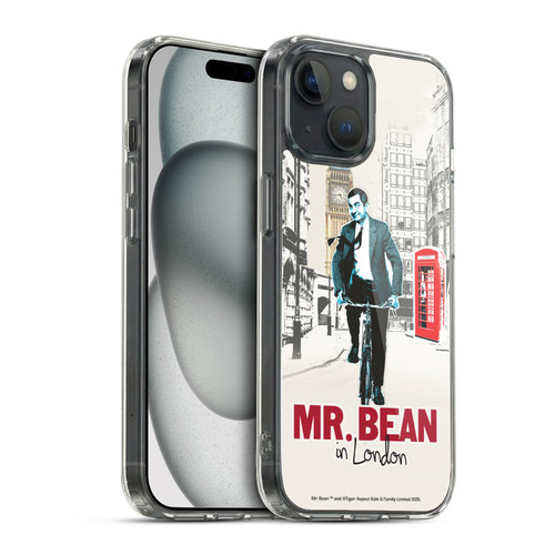 Mr. Bean London Art In London Soft Gel Case for Apple iPhone 15 & MagSafe