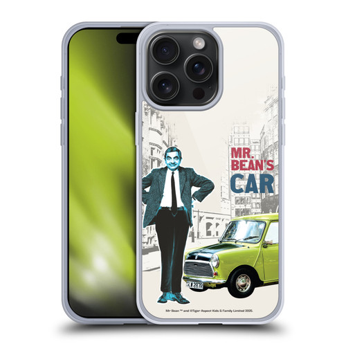 Mr. Bean London Art With Car Soft Gel Case for Apple iPhone 15 Pro Max