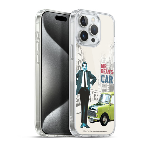 Mr. Bean London Art With Car Soft Gel Case for Apple iPhone 15 Pro Max & MagSafe
