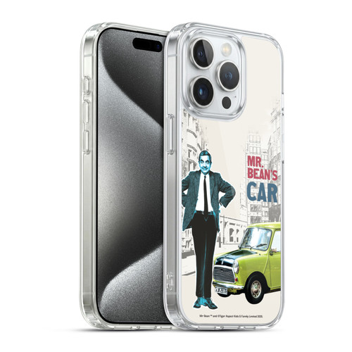 Mr. Bean London Art With Car Soft Gel Case for Apple iPhone 15 Pro & MagSafe