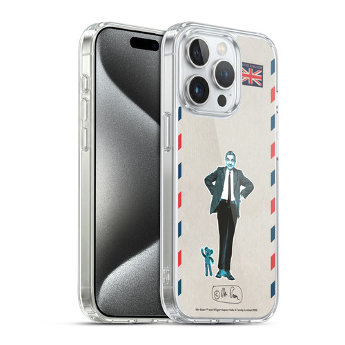 Mr. Bean London Art Postcard Soft Gel Case for Apple iPhone 15 Pro & MagSafe