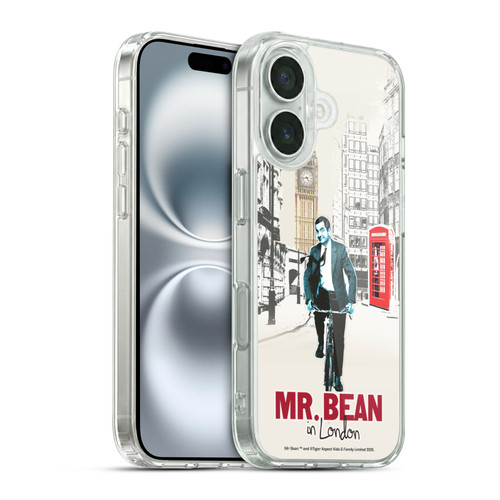 Mr. Bean London Art In London Soft Gel Case for Apple iPhone 16 & MagSafe