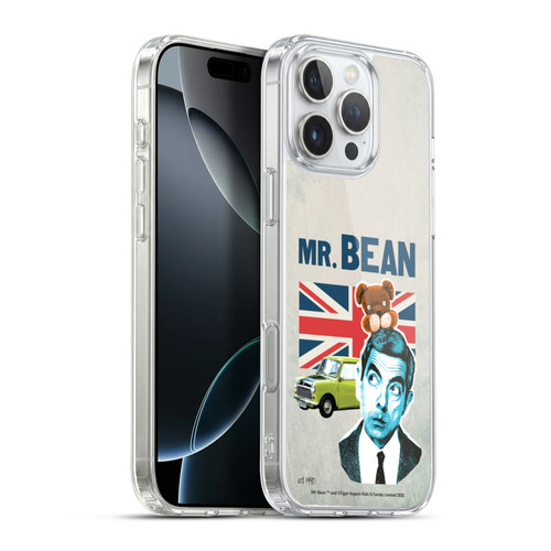 Mr. Bean London Art With Teddy Soft Gel Case for Apple iPhone 16 Pro Max & MagSafe