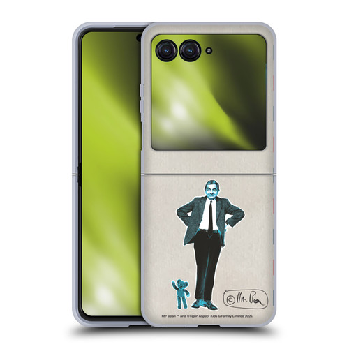 Mr. Bean London Art Postcard Soft Gel Case for Motorola Razr 40 Ultra / Razr+ 2023