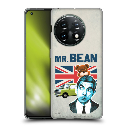 Mr. Bean London Art With Teddy Soft Gel Case for OnePlus 11 5G