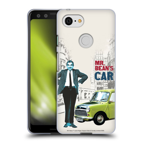 Mr. Bean London Art With Car Soft Gel Case for Google Pixel 3
