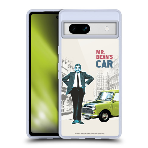 Mr. Bean London Art With Car Soft Gel Case for Google Pixel 7a