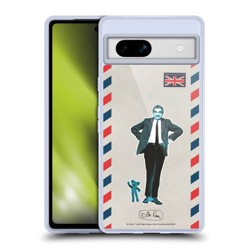 Mr. Bean London Art Postcard Soft Gel Case for Google Pixel 7a