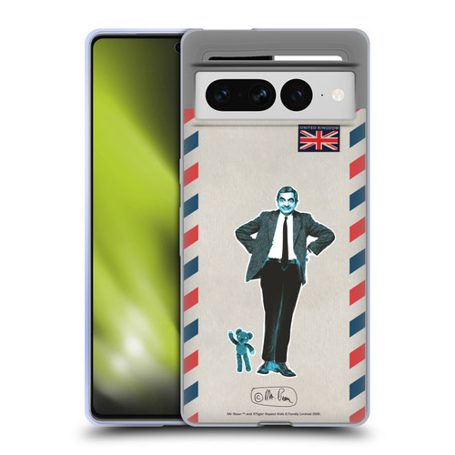 Mr. Bean London Art Postcard Soft Gel Case for Google Pixel 7 Pro