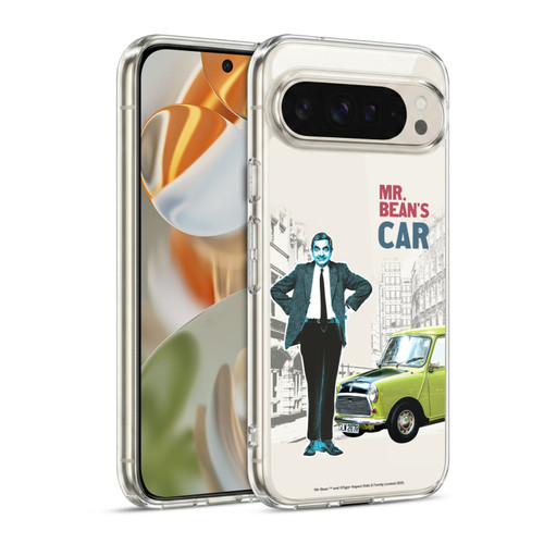 Mr. Bean London Art With Car Soft Gel Case for Google Pixel 9 / Pixel 9 Pro