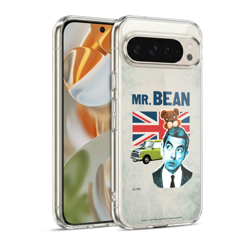 Mr. Bean London Art With Teddy Soft Gel Case for Google Pixel 9 / Pixel 9 Pro