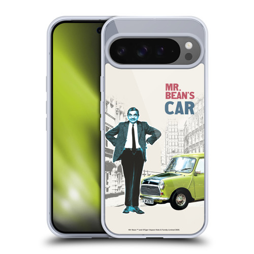Mr. Bean London Art With Car Soft Gel Case for Google Pixel 9 Pro XL