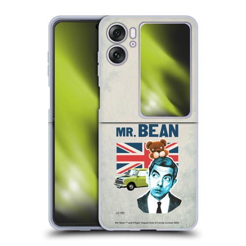Mr. Bean London Art With Teddy Soft Gel Case for OPPO Find N2 Flip