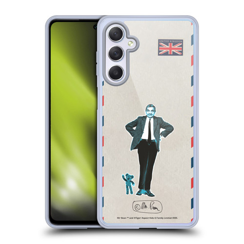 Mr. Bean London Art Postcard Soft Gel Case for Samsung Galaxy M54 5G