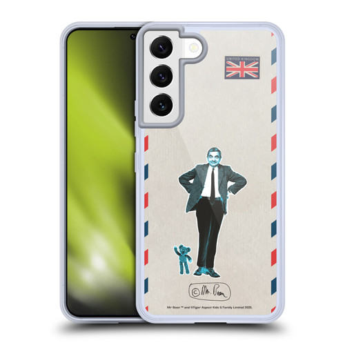Mr. Bean London Art Postcard Soft Gel Case for Samsung Galaxy S22 5G