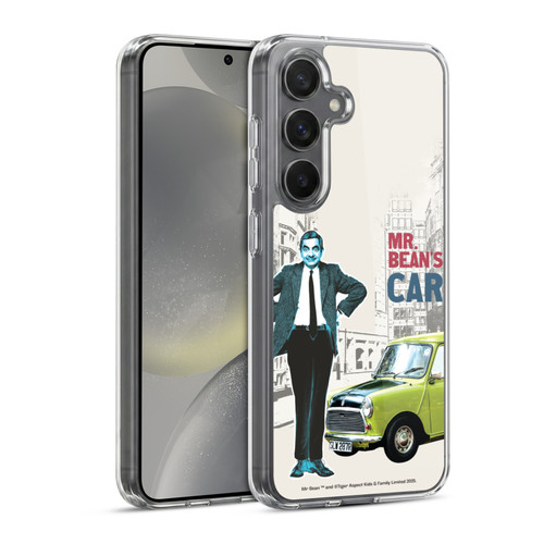 Mr. Bean London Art With Car Soft Gel Case for Samsung Galaxy S24 5G & MagSafe