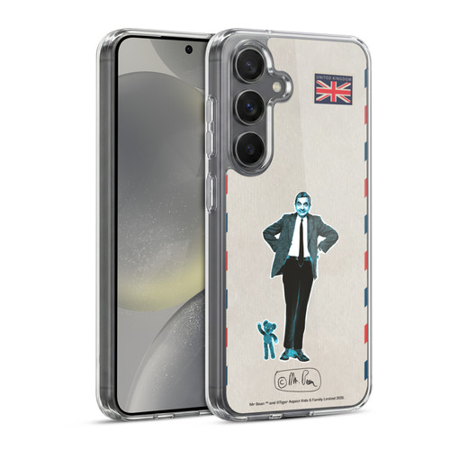 Mr. Bean London Art Postcard Soft Gel Case for Samsung Galaxy S24 5G & MagSafe