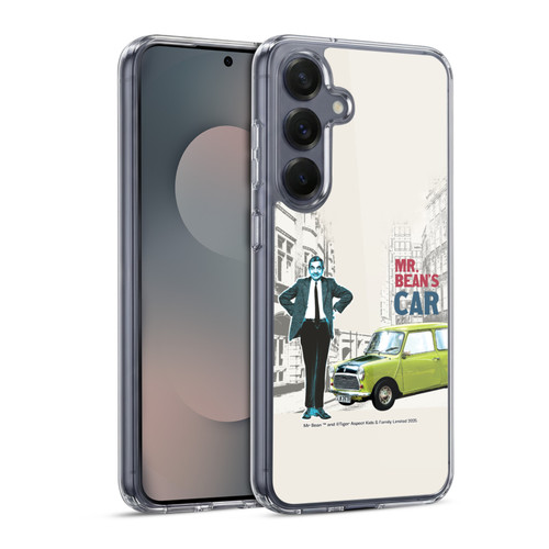 Mr. Bean London Art With Car Soft Gel Case for Samsung Galaxy S25 & MagSafe