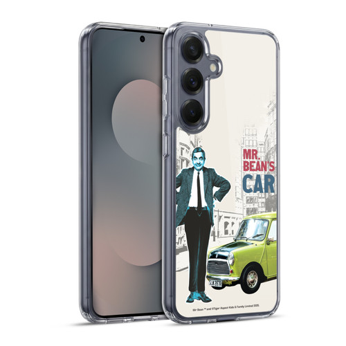 Mr. Bean London Art With Car Soft Gel Case for Samsung Galaxy S25+ & MagSafe