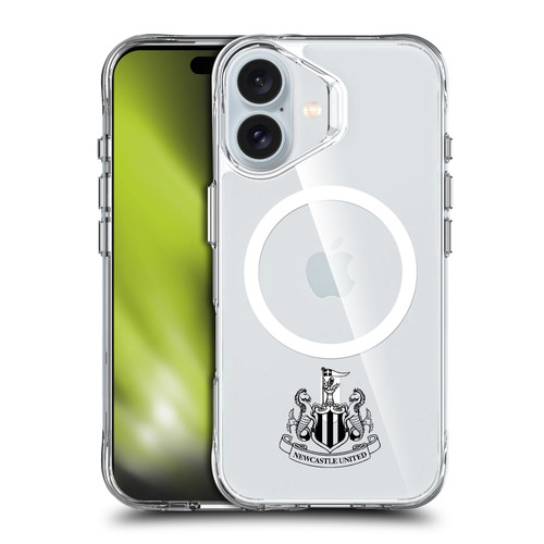 Newcastle United Football Club Logo Icon Crest Minimalist Black SHOCKPROOF BUMPER CASE COMPATIBLE WITH Apple iPhone 16 & MAGSAFE