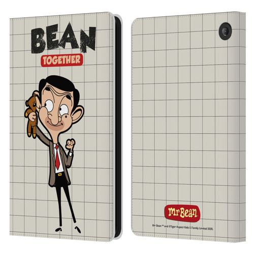 Mr. Bean: The Animated Series Graphic Art With Teddy Leather Book Wallet Case Cover For Amazon Fire 7 2022