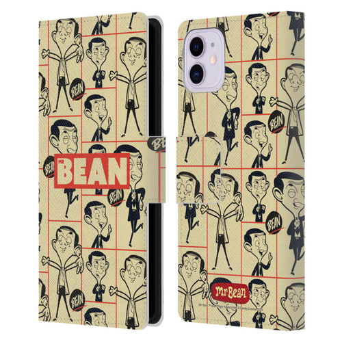 Mr. Bean: The Animated Series Graphic Art Collage Leather Book Wallet Case Cover For Apple iPhone 11
