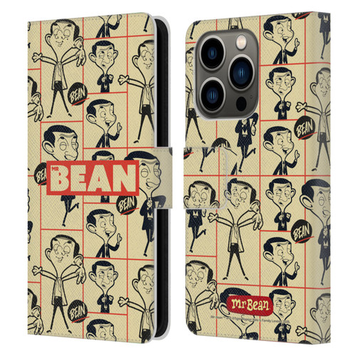 Mr. Bean: The Animated Series Graphic Art Collage Leather Book Wallet Case Cover For Apple iPhone 14 Pro
