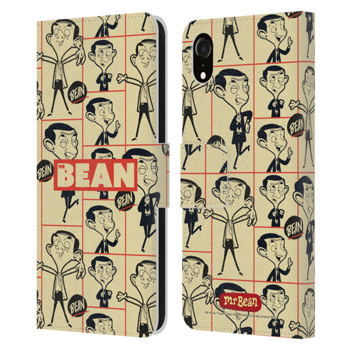 Mr. Bean: The Animated Series Graphic Art Collage Leather Book Wallet Case Cover For Apple iPhone XR