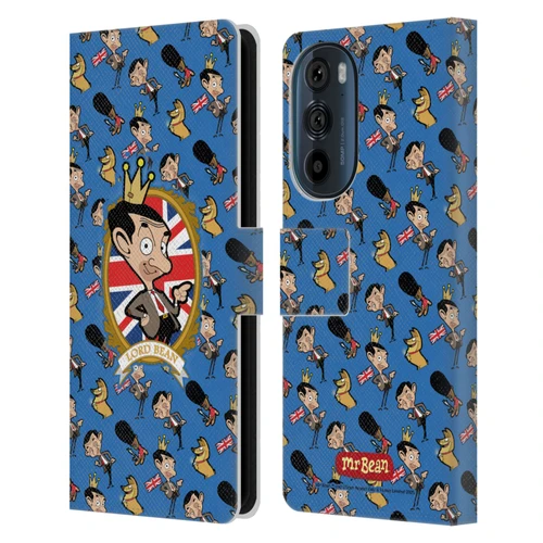 Mr. Bean: The Animated Series Graphic Art Royal Bean Leather Book Wallet Case Cover For Motorola Edge 30