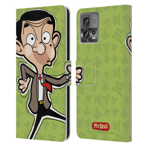 Mr. Bean: The Animated Series Graphic Art Face Leather Book Wallet Case Cover For Motorola Moto Edge 30 Fusion