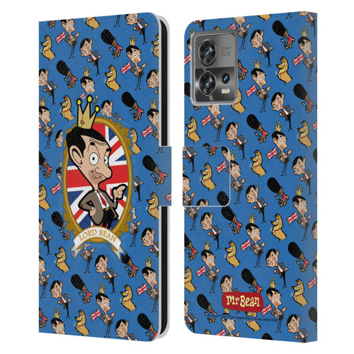 Mr. Bean: The Animated Series Graphic Art Royal Bean Leather Book Wallet Case Cover For Motorola Moto Edge 30 Fusion