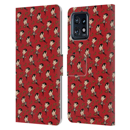 Mr. Bean: The Animated Series Graphic Art Teddy Pattern Leather Book Wallet Case Cover For Motorola Moto Edge 40 Pro/Plus 2023