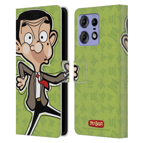 Mr. Bean: The Animated Series Graphic Art Face Leather Book Wallet Case Cover For Motorola Edge 50 Pro