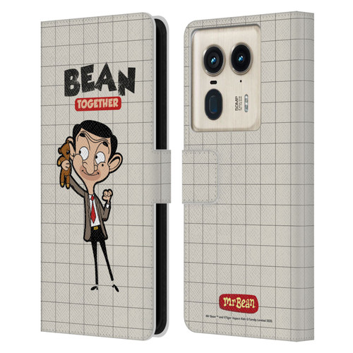 Mr. Bean: The Animated Series Graphic Art With Teddy Leather Book Wallet Case Cover For Motorola Edge 50 Ultra/X50 Ultra