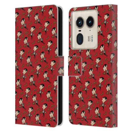 Mr. Bean: The Animated Series Graphic Art Teddy Pattern Leather Book Wallet Case Cover For Motorola Edge 50 Ultra/X50 Ultra